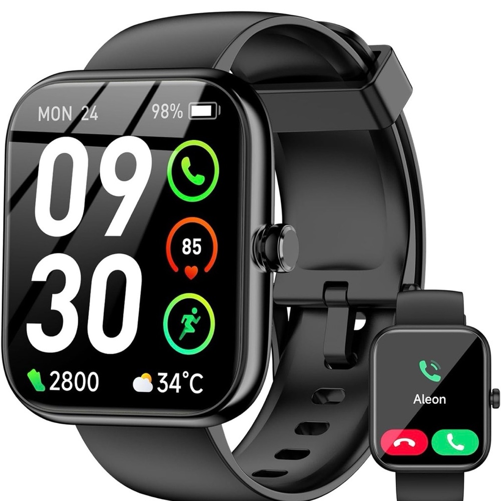 Black Smartwatch with Fitness Tracking